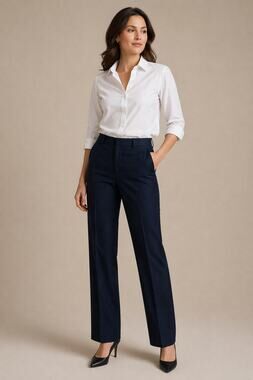 Banana Republic Logan Trouser Fit Bi-Stretch Pants Navy Size 8